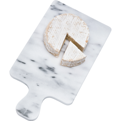 Cheese Board, 11-7/8''W x 6-5/16''D, paddle design, marble, white (retail box)