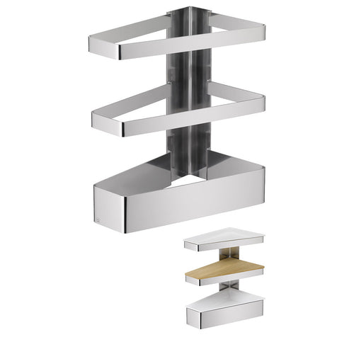 Etagere Stand, large, 16-1/2'' (420mm) x 11-1/2'' (290mm) x 19-3/4''H (500mm), 3-tier, 18/10 stainless steel, Sequence by Hepp