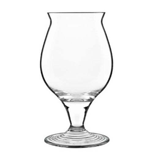 Premium Snifter Glass, 19 oz., 3-3/4'' dia. x 6-7/8''H, with foam control system etchings on bottom, Birrateque by Luigi Bormioli