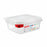 Araven Food Storage Container, 1.2 qt., 6-15/16'' x 6-3/8'' x 2-1/2'', GN 1/6 size, Colorclip coded