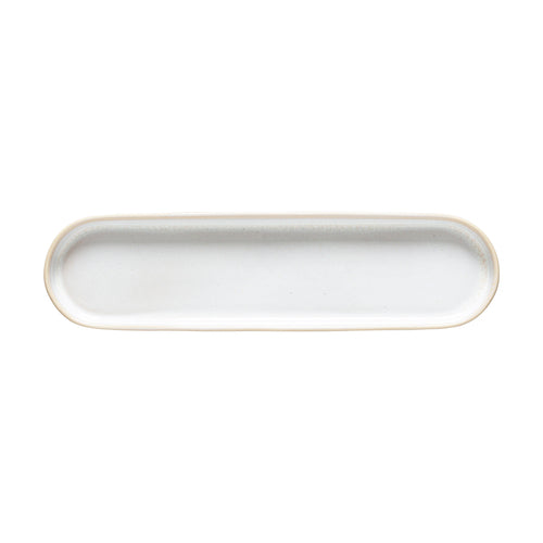 Oval Tray 35, 14''L x 3.75''W x 1''H, oval, heat & chill retention,  fine stoneware, Notos Collection, white