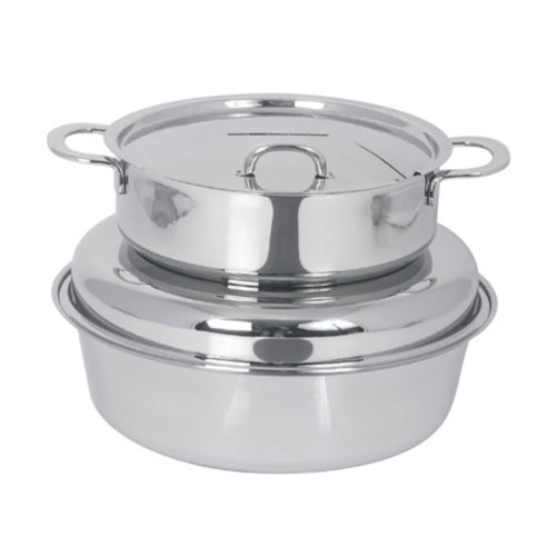 Induction Buffet Server Hot Cereal/Soup Station, 6 qt., 11-7/8'' dia. x 12''H, hinged cover