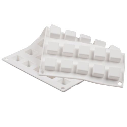 Micro Flex Mold, 11-3/4'' x 7'' overall, makes (35) 4/5'' squares, dishwasher/oven/freezer safe, flexible, silicone, white