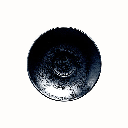Karbon Saucer, 5-1/8'' dia., round, for KR116CU08,  porcelain, black