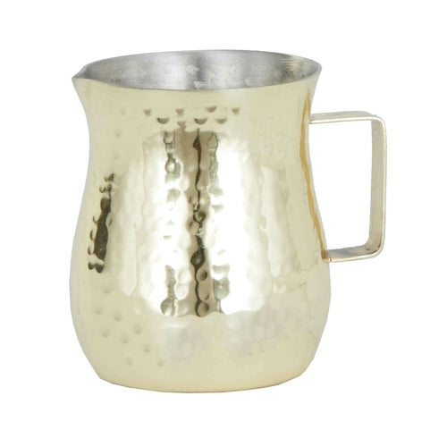 Bell Creamer, 2 oz., 2-1/4''L x 2''W x 2-1/4''H, stainless steel, hammered gold finish (hand wash only)