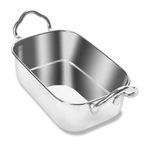 Mini Roasting Pan, rectangular, 17.5 oz, 5-1/2''L x 3.7''W x 2''H, stainless steel