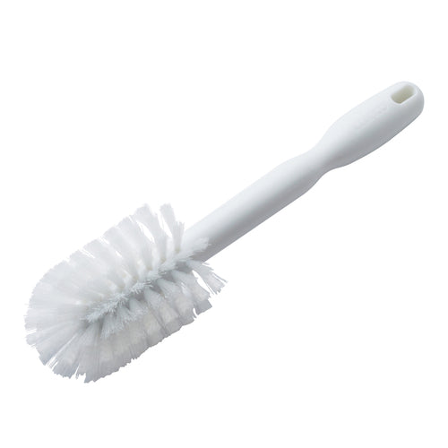 Bottle Brush, 12''L x 2-3/4''Dia., Soft Bristles, Plastic Handle, White