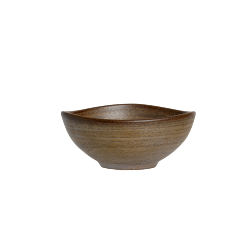Dish, 3-1/8'' dia., 1-3/8''H, round, porcelain, Folio, Alpha Ceram, Patina Bronze