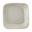 Plate, 7'' x 7'' x 7/8''H, irregular square, melamine, off white stoneware design, Della Terra