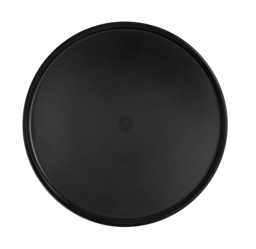 Platter, 16''dia. x 6''D x 1''H, round, low rim, melamine, black, Hudson