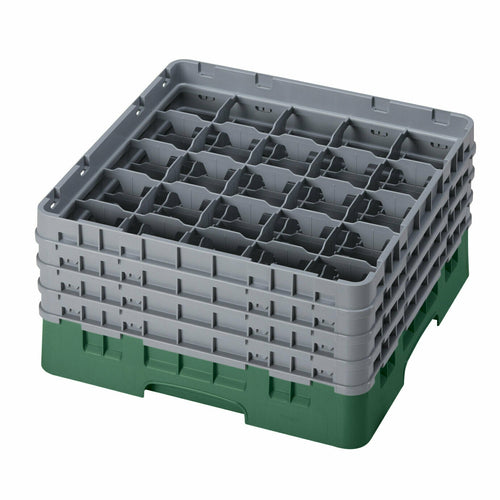 Camrack Glass Rack, With (4) Soft Gray Extenders, Full Size, 19-3/4'' X 19-3/4'' X 10-1/2'' Sherwood Green