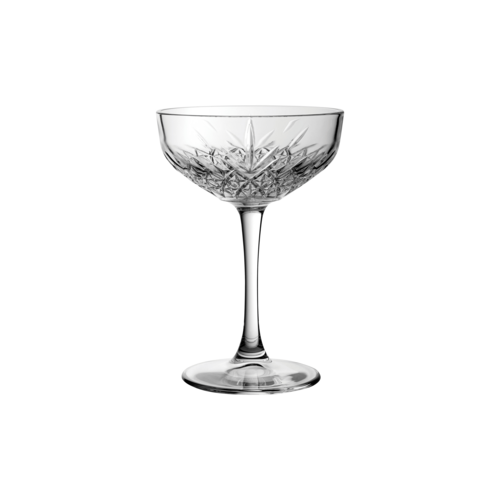 Coupe Glass, 9.5 oz., 6.375''H, Soda Lime, Clear, Pasabahce, Timeless Vintage