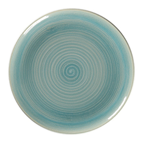 Spot Plate, 7.1'' dia., round, flat, coupe, porcelain, Sapphire