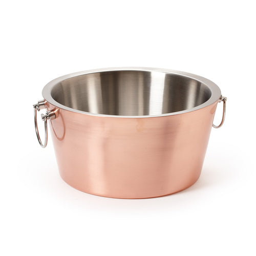 3.5 gal., Double Wall Copper Beverage Tub w/ Brushed Finish