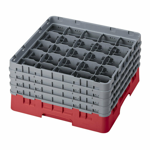 Camrack Glass Rack, With (4) Soft Gray Extenders, Full Size, 19-3/4'' X 19-3/4'' X 10-1/2'' Red
