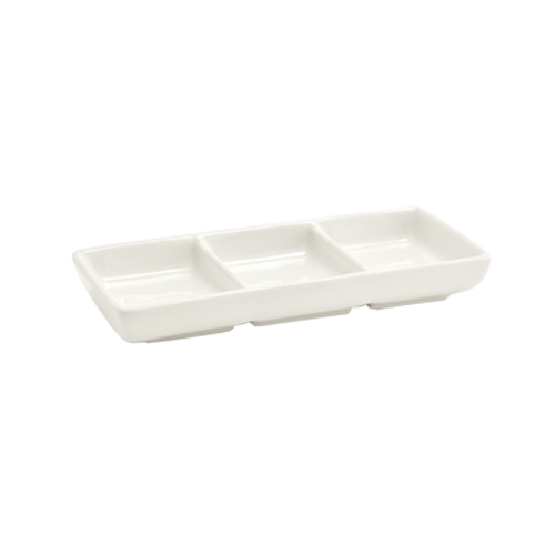 Catalyst Divided Dish 3-compartment 3oz. 6'' x 2-1/2'' overall