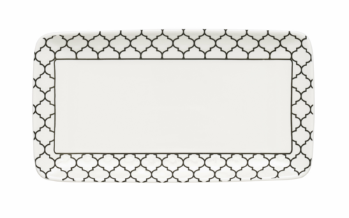 Platter, 11-7/8'' x 6-1/2'', rectangular, white, Samira (H 1''; D 11-7/8''; W 6-1/2'')