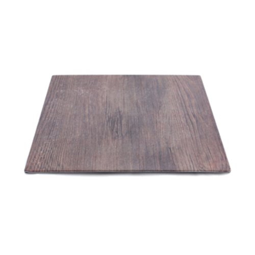 Melamine Meta Riser, 10'' x 10'' x 5/8''H, square, faux walnut wood look finish