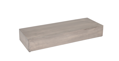 Aspen Riser, 7'' x 20-1/2'' x 3''H, rectangular, gray-washed pine wood