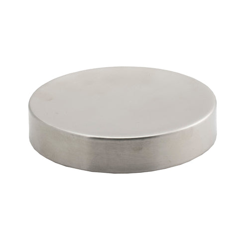 Dish  4-1/4'' dia.  round  brushed stainless steel