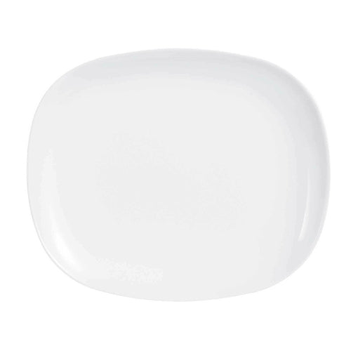 Plate, 11'' x 9'', rectangular, fully tempered, microwave safe, glass, Arcoroc, Opal, Evolutions, white