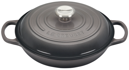 Signature Braiser, 2.25 qt., includes lid with stainless steel knobdishwasher safe, Oyster