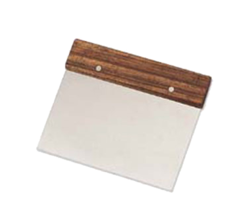 Dough Scraper, 4'' x 6'', stainless steel blade, hardwood handle