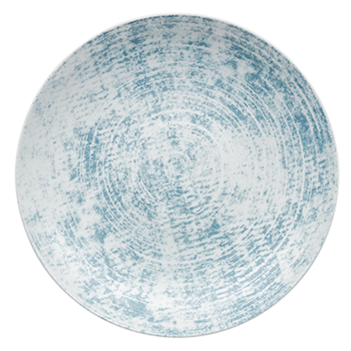 Syracuse China - Plate, 11'' dia., round, coupe, scratch resistant, porcelain, Schonwald, Shabby Chic, structure blue