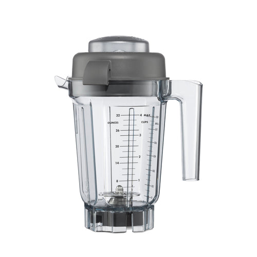 Aerating Container, stackable 32 oz. (0.9 liter) capacity, clear BPA Free Tritan container, includes: aerating blade assembly, lid & mini tamper,  NSF (compatible with The Quiet One, TGA, and Vita-Prep)
