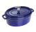Staub Cocotte, 7 qt., 15.7'' x 12.9'' x 6.8'' O.A., oval, with cover, enameled cast iron, dark blue