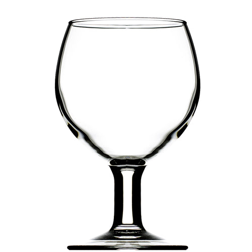 Hospitality Brands Belgian Beer Glass, 13-1/2 oz., 6''H, 3-3/4'' dia.,stemless, fully tempered, glass