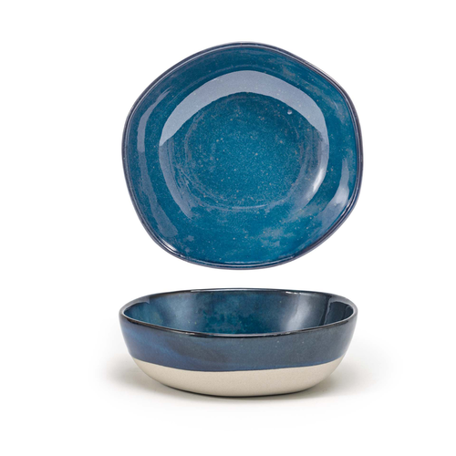 Artefact Bowl, 48 oz., 8.75'' dia. x 2-3/4''H, round, porcelain, indigo