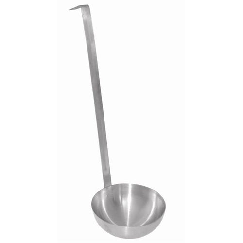 Ladle, 6 oz. capacity, two-piece construction, hooked handle, stainless steel