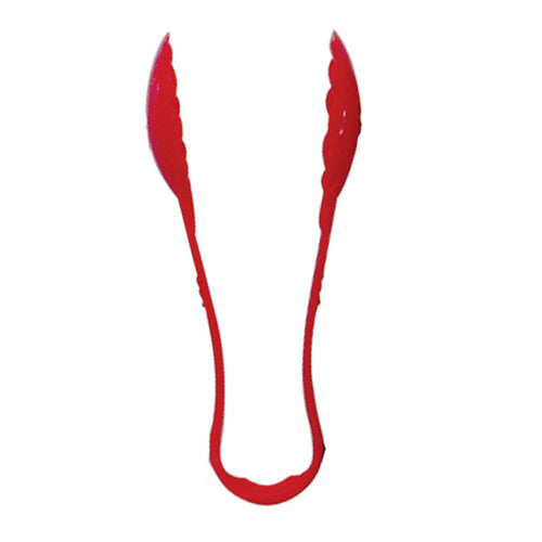 Serving Tongs, 12'', scallop, dishwasher safe, polycarbonate, red