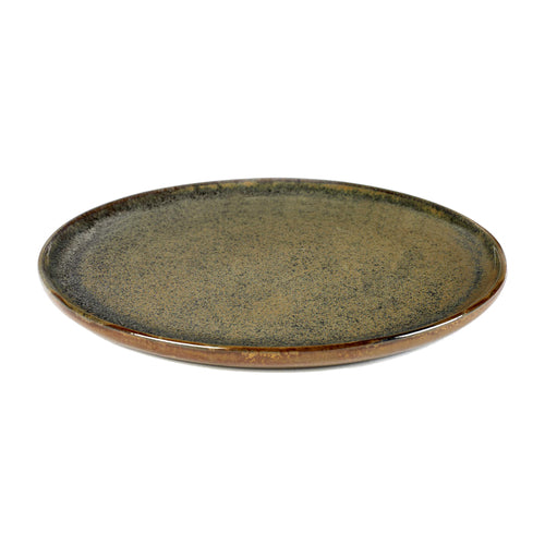 Plate, 10-5/8'' dia. x 3/5''H, stoneware/reactive glaze, Serax, Sergio Herman - Surface, indi grey