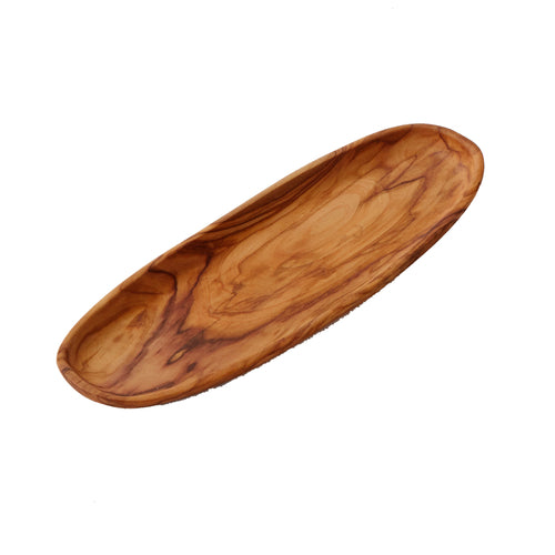 Serving Board, 12''L x 4-1/2''W x 1''H, oblong, olive wood (hand wash only)