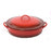 Round Chafer, 2.0 gal, 17.25''W x 15''D x 6''H, 18/10 Stainless, Red, DW Haber, Homestyle Induction