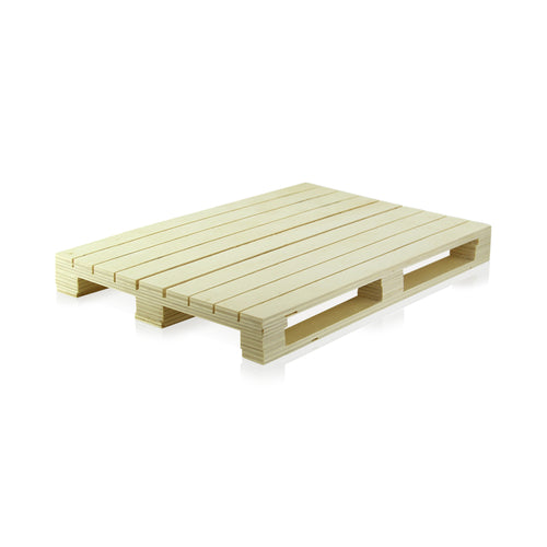Display Pallet, 11.8'' x 7.9'' x 1.2'', rectangular, biodegradable, wood, natural