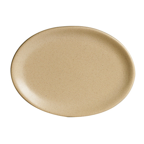 PLATTER OVAL 10 IN X 7 1/2 IN CHENA SAND UNEMBOSSED