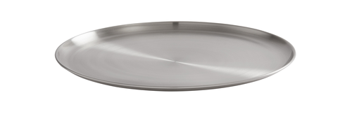 Plate, 10-1/2'' dia. x 3/8'' H, round, stainless steel, satin finish