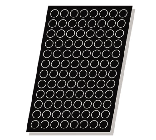 Flexipan Pomponnette Mold 96 per sheet 1/4 oz. cap. 1-1/2'' dia. x 5/8''H