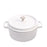 Staub Cocotte, 5.5 qt., 12.9'' x 10.2'' x 6.6'' O.A., round, with coverenameled cast iron, white