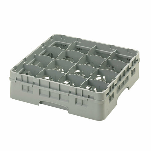 Camrack Glass Rack, with soft gray extender, full size, 19-3/4'' x 19-3/4'' x 5-5/8'', (16) compartments,  soft gray,