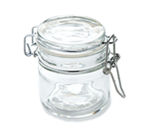 Mini Mason Jar 4 oz. 2-1/2'' x 3-1/4''H (OA) with hinged lid