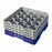 Camrack Glass Rack, with (3) soft gray extenders, full size, 19-3/4'' x 19-3/4'' x 8-7/8'', (20) compartments, 3-7/8'' max. dia., 6-7/8'' max. height, navy blue, HACCP compliant, NSF