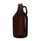 Amber Growler with Lid 32 Oz