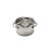 Mini Pot, 4 oz., 2-5/8'' dia. x 1-3/4''H, 3-1/4'' O.A.L with handles, round, with lid, stainless steel