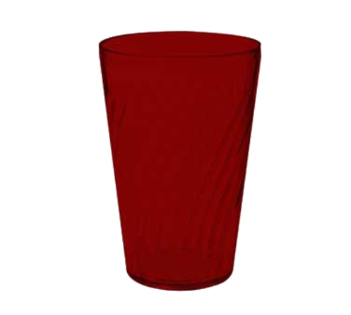 Tahiti Beverage Tumbler, 20 oz. (23.1 oz. rim full), 3-7/8'' dia. x 5-3/4''H, textured, BPA free, SAN, red, NSF