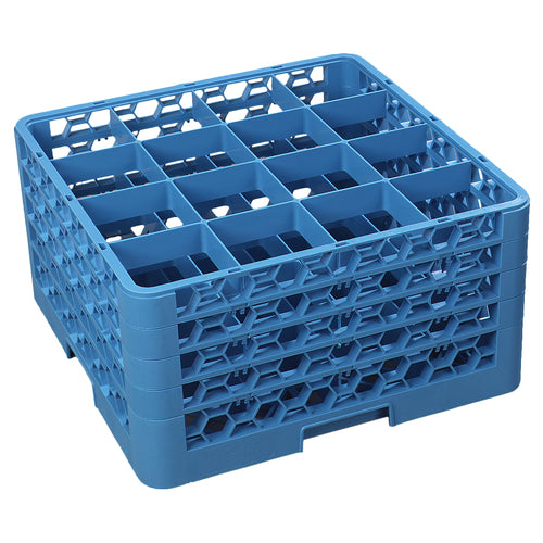 OptiClean Dishwasher Glass Rack  16 compartments (4-7/16'' x 4-7/16'') with (4) extenders