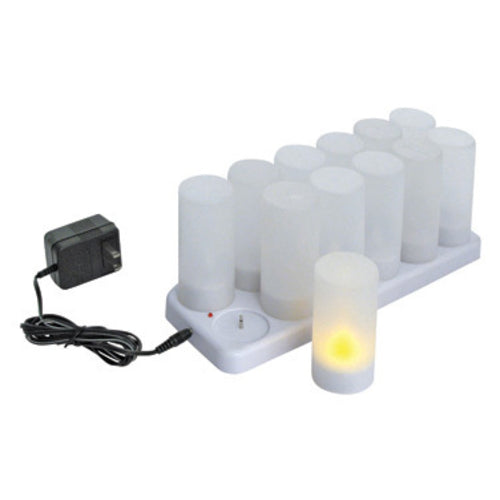 Flameless Tealight Candle Set Includes (12) Tealights (12) Plastic Cup